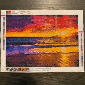Beach Sunset Completed Diamond Painting